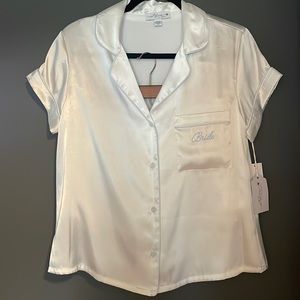 NWT Nordstrom Bride Satin Short Pajama Set size Medium